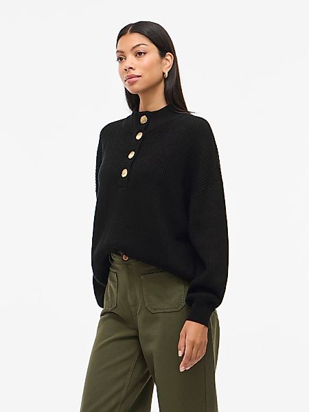 Vila Stehkragenpullover "VICHING CREW NECK L/S KNIT TOP - NOOS" günstig online kaufen