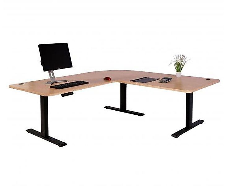 Mendler Eckschreibtisch D40, Computertisch elektrisch höhenverstellbar günstig online kaufen