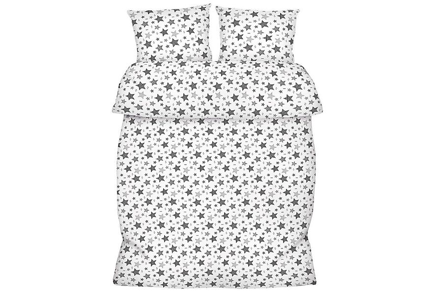 Amilian Bettwäsche 3-tlg. Bettbezug: 155x220 und 2 x Kopfkissenbezug: 80x80 günstig online kaufen