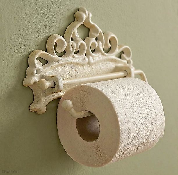 Toilettenpapierhalter Jugendstil Nostalgie Gusseisen Antik-Stil Weiß Vintag günstig online kaufen
