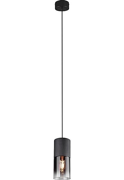 Pendelleuchte 1xE27 1 Stück Metall / Glas Schwarz, Grau günstig online kaufen