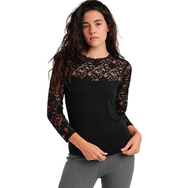 Admas  Blusen Top mit langen Ärmeln und Spitze Lace günstig online kaufen