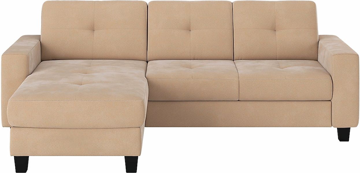 Places of Style Ecksofa "Varese", Kreuznaht in beige günstig online kaufen