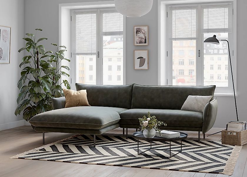 Home affaire Ecksofa "Stine L-Form" Besonderes Design durch Kissenoptik und günstig online kaufen