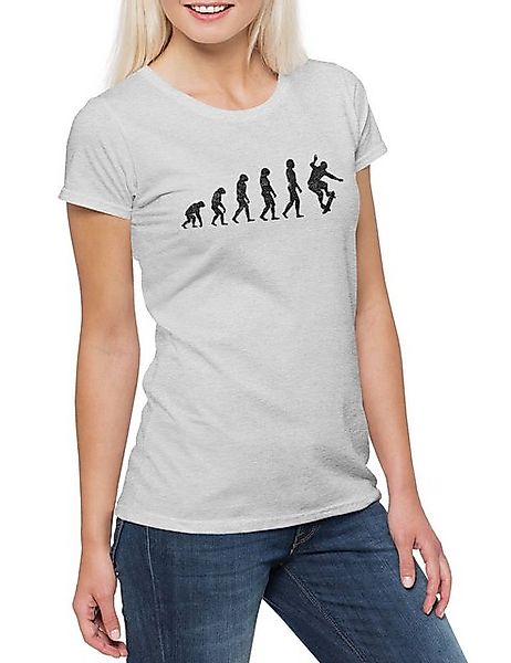 Urban Backwoods Print-Shirt Skater Evolution Damen T-Shirt Skateboard Skate günstig online kaufen
