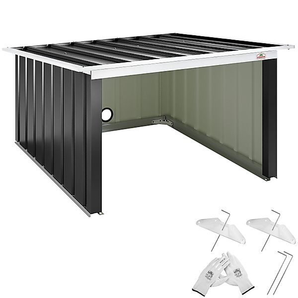 Gardebruk Mähroboter-Garage, Pultdach Metall 86x100x63cm 4x günstig online kaufen
