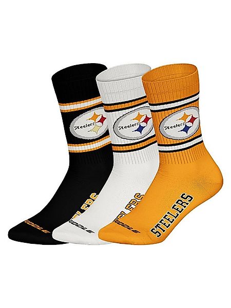 HUDDLE Freizeitsocken Pittsburgh Steelers Crew (3-Paar) Casual Socken, Allt günstig online kaufen