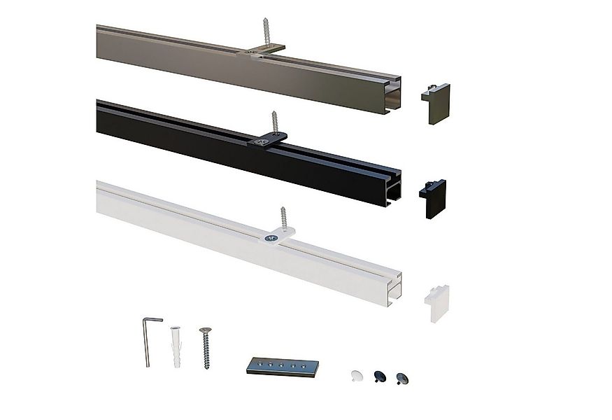 Gardineum Innenlaufschiene eckige Innenlaufstange/ Gardinenstange 20 x 20 m günstig online kaufen