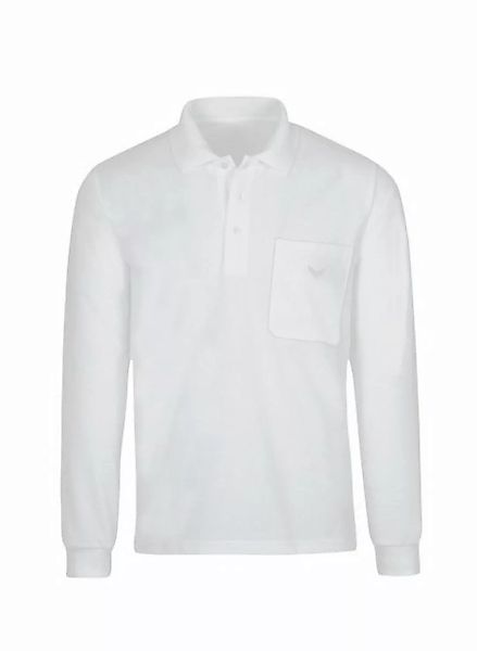 Trigema Poloshirt TRIGEMA Langarm Poloshirt aus Baumwolle (1-tlg) günstig online kaufen