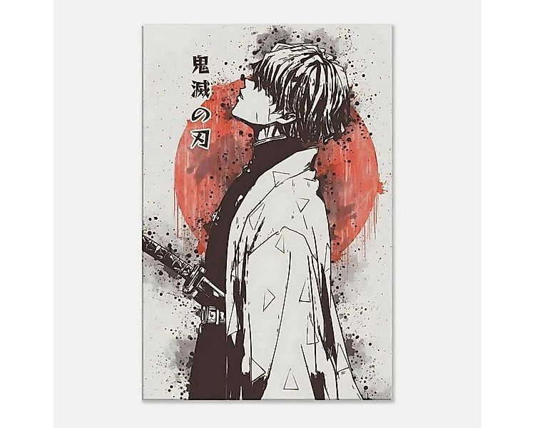 SimpleCanvas Wandbild Zenitsu Vintage - Demon Slayer - Anime Leinwandbild, günstig online kaufen