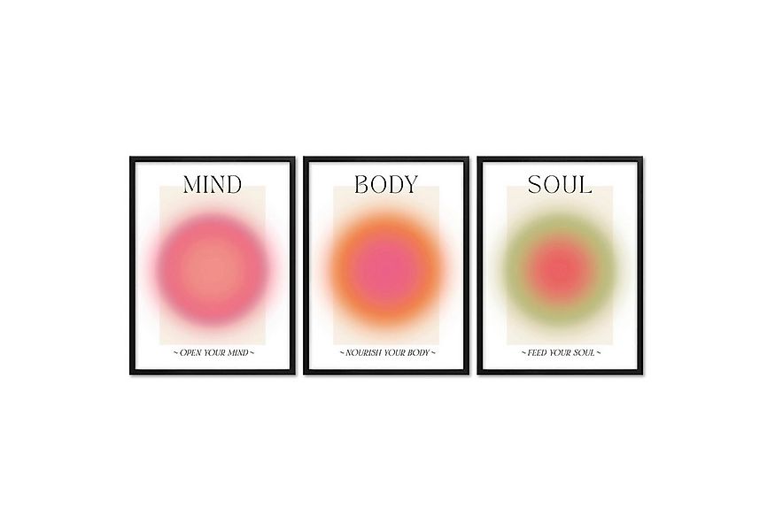 ARTFAVES Bilder-Collage Poster Set - Aura Trio - 3 Deko Wandbilder Affirmat günstig online kaufen