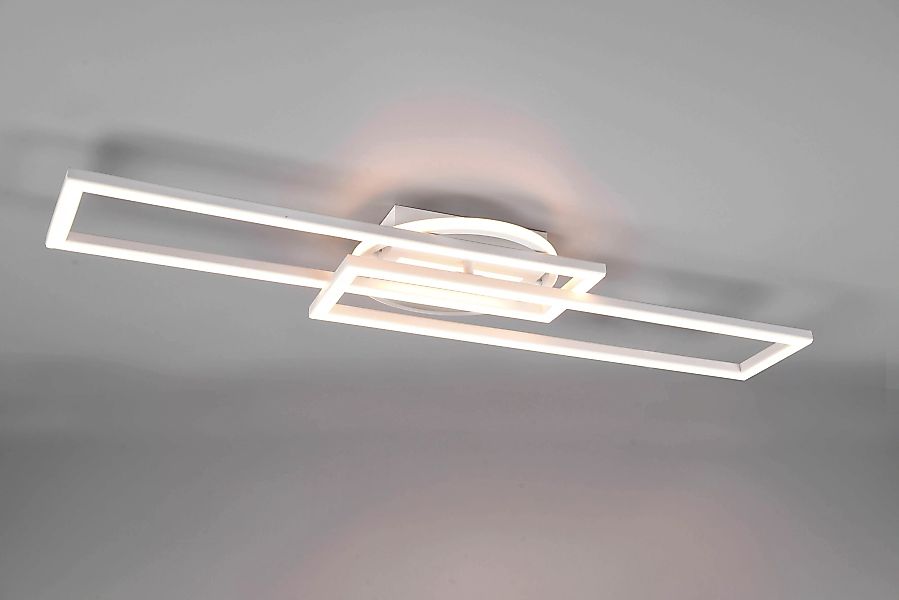 LED-Deckenlampe Twister, drehbar, Remote, schwarz günstig online kaufen