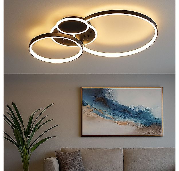 WOFI LED Deckenleuchte, LED-Leuchtmittel fest verbaut, Warmweiß, LED Ring D günstig online kaufen