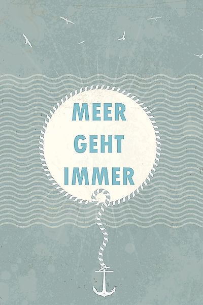 queence Metallbild "Meerliebe" Sprüche 1 Stk. tlg. günstig online kaufen