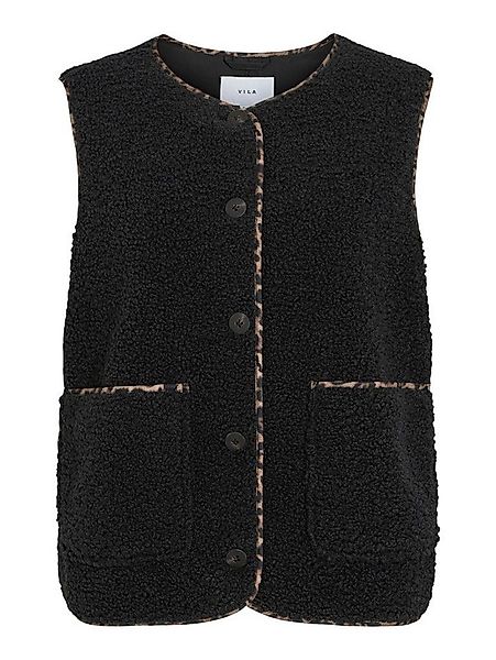 Vila Plüschweste VIADA PRINTED PIPING TEDDY VEST günstig online kaufen