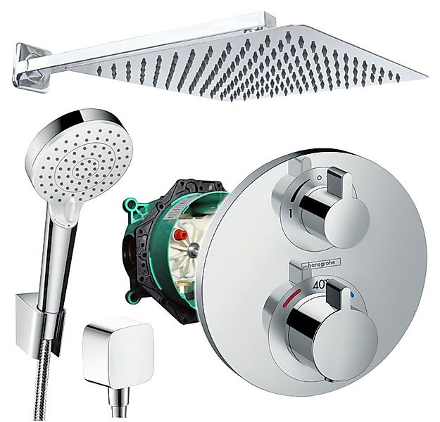 Hansgrohe und Jowi Duscharmatur Unterputz Duschsystem mit Kopfbrause, Ecost günstig online kaufen