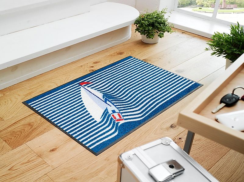 wash+dry by Kleen-Tex Fußmatte »Sailing Boat«, rechteckig, 7 mm Höhe günstig online kaufen