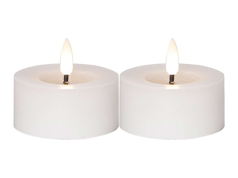 STAR TRADING LED-Kerze Flamme Flow (Set, 2-tlg), weiß 3D Flamme 6/18h Timer günstig online kaufen