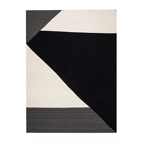 Stripes blocks Kelim Teppich schwarz 170 x 240cm günstig online kaufen