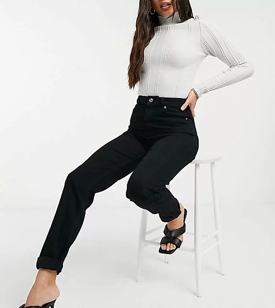 ASOS DESIGN Tall – Original – Schwarze Mom-Jeans mit hohem Bund günstig online kaufen