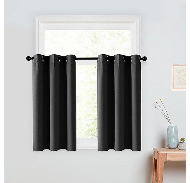 BYSURE Scheibengardine (2 St), Ösen, verdunkelnd, Bistrogardine Fensterscha günstig online kaufen