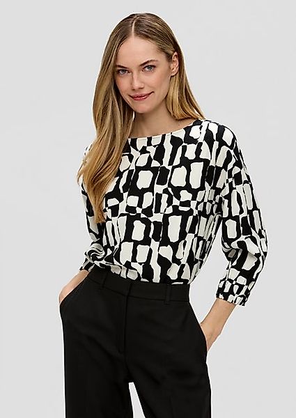 s.Oliver BLACK LABEL Langarmbluse Locker geschnittene Bluse mit 3/4-Arm günstig online kaufen