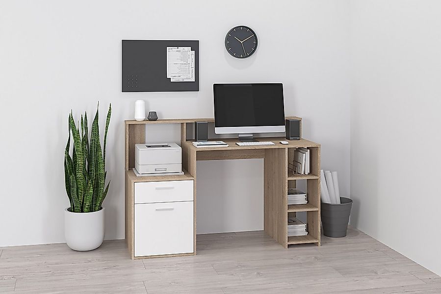 FMD Regal-Schreibtisch Bolton, Schreibtisch mit Stauraum und Ablage, offene günstig online kaufen