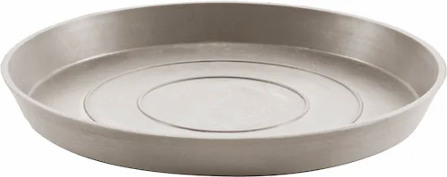 ECOPOTS Blumentopfuntersetzer »ROUND SAUCER Taupe« BxTxH: 21x21x2,5 cm günstig online kaufen