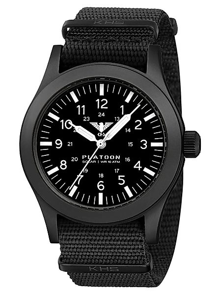 KHS Solaruhr Armbanduhr Platoon Stahl Solar günstig online kaufen