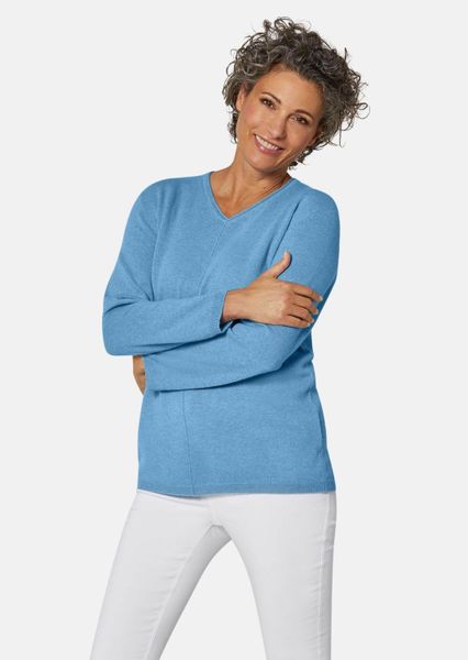 GOLDNER Strickpullover Basicpullover mit V-Ausschnitt Strickpullover günstig online kaufen