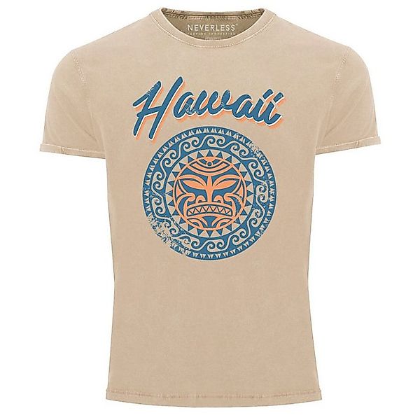 Neverless Print-Shirt Herren T-Shirt Hawaii Tattoo günstig online kaufen
