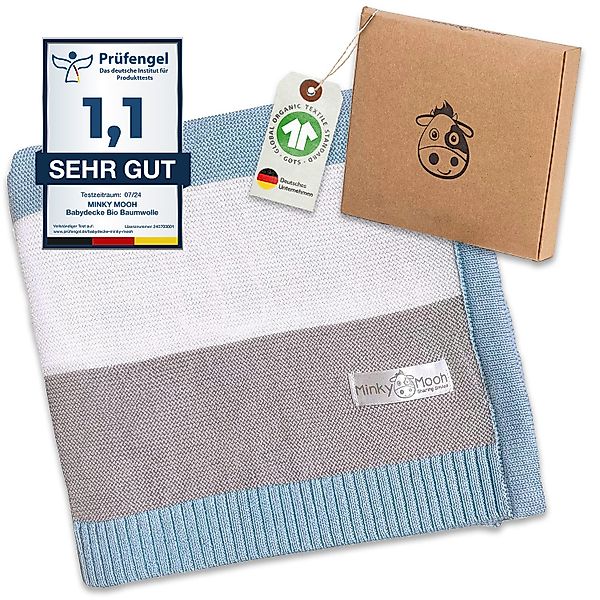 Babydecke Bio Baumwolle 94x72 cm, GOTS günstig online kaufen
