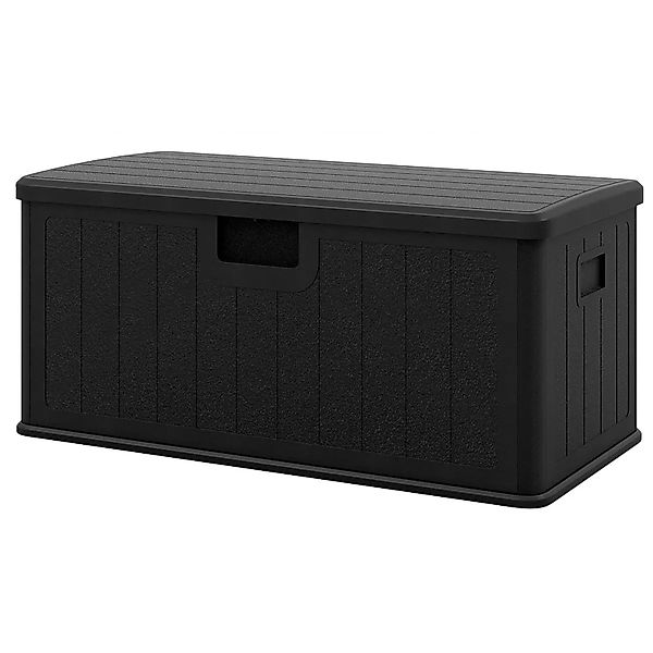 Costway Gartenbox 378 L Wasserdicht mit Abschließbarem Deckel Schwarz günstig online kaufen