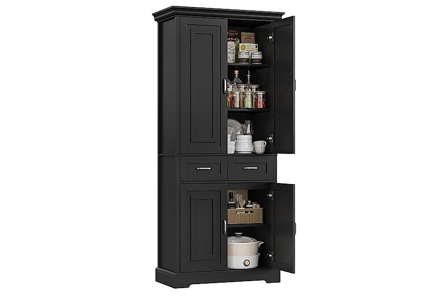 Homfa Küchenbuffet Küchenbuffet Küchenschrank mit 2 Schubladen Buffetschran günstig online kaufen