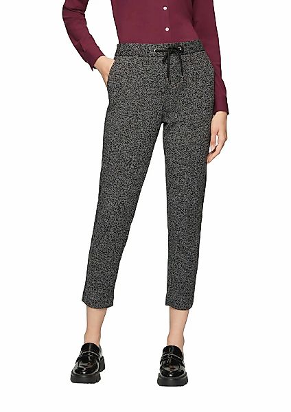s.Oliver BLACK LABEL Stoffhose, Sommerhose meliert, mit Kordelzug günstig online kaufen