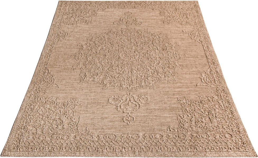 Paco Home Teppich "Rimini 412" rechteckig 4 mm Höhe Flachgewebe, Uni Farben günstig online kaufen