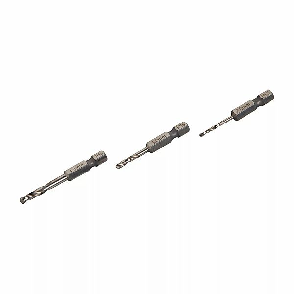 LUX Metall-Bohrersatz 6-Kant 2 mm, 3 mm und 4 mm günstig online kaufen