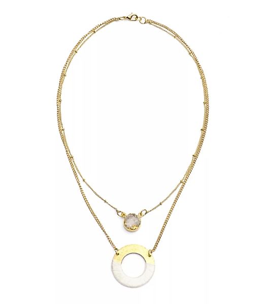 Halskette Kaia Gold-farben, Druzy günstig online kaufen