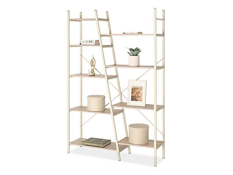 Compleo Bücherregal Blumenständer, Loft design, Breite: 120 cm, Leiterregal günstig online kaufen