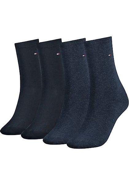 Tommy Hilfiger Socken "TH WOMEN 4P SOCK ECOM" 4 Stk. tlg. mit Logostickerei günstig online kaufen