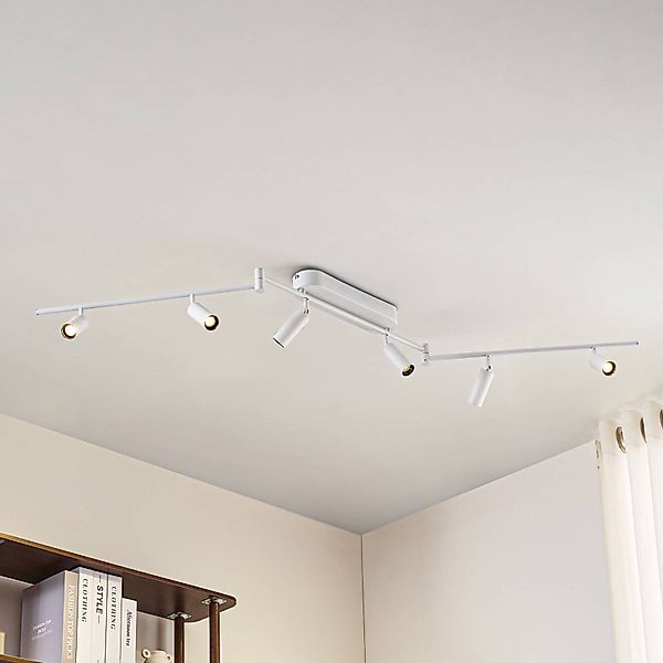 Lindby LED-Deckenleuchte Eldrin, 6-flammig, Spots, weiß günstig online kaufen