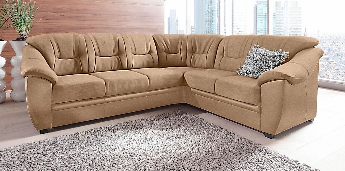 sit&more Ecksofa »Savona L-Form«, wahlweise mit Bettfunktion, inklusive Fed günstig online kaufen