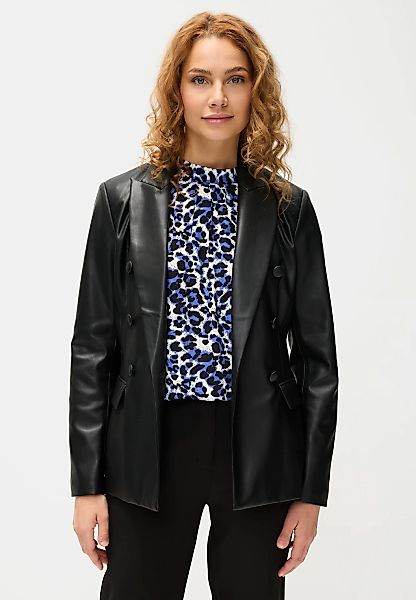 LASCANA Lederimitat-Blazer mit Reverskragen, taillierter Damenblazer, Busin günstig online kaufen
