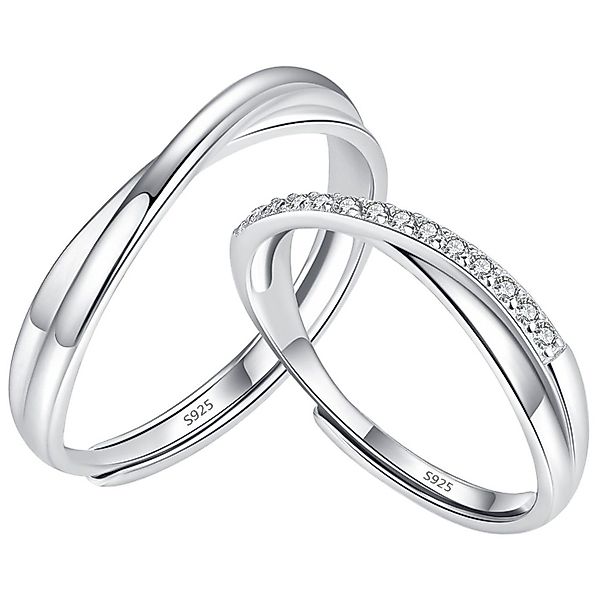 KARMA Ring-Set Damenring Silber 925 Zirkonia günstig online kaufen