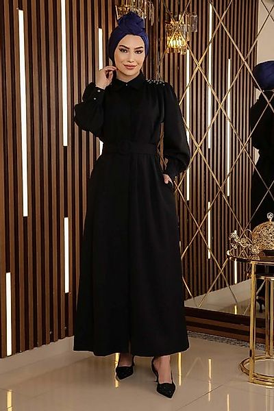 MODAMİHRAM Maxikleid Stein Detail Gürtelkleid günstig online kaufen