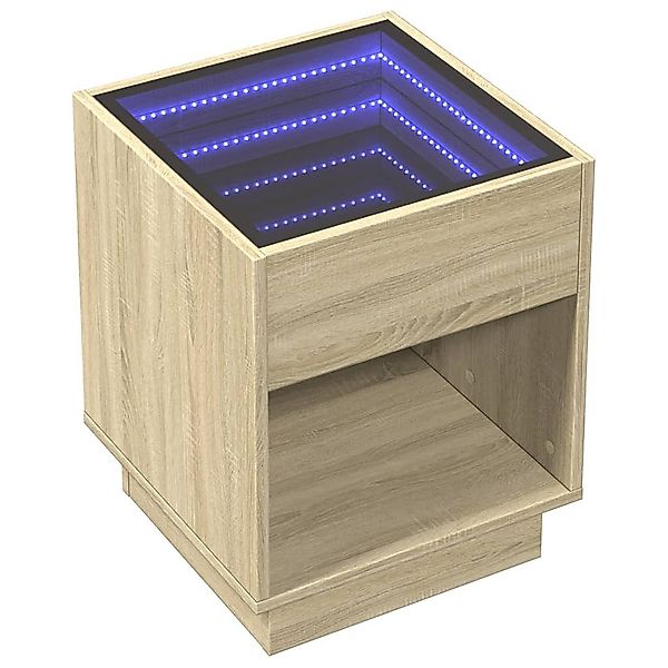 vidaXL Nachttisch Nachttisch mit Infinity-LED Sonoma-Eiche günstig online kaufen