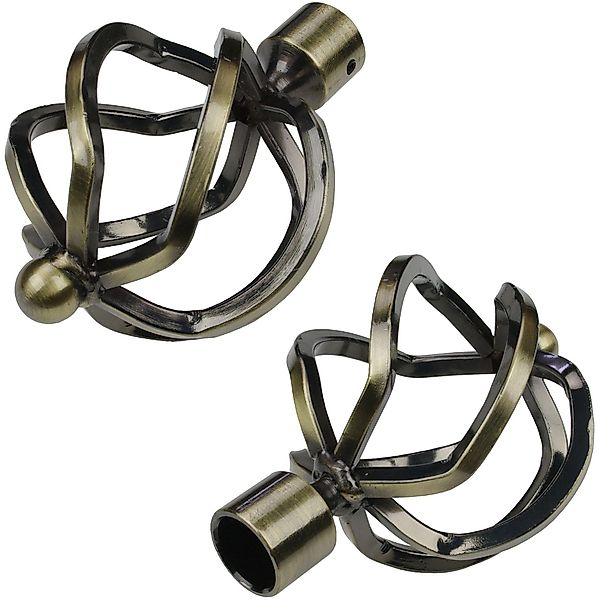 Liedeco Gardinenstangen-Endstück Helena, Gardinen, (Set, 2-St), günstig online kaufen