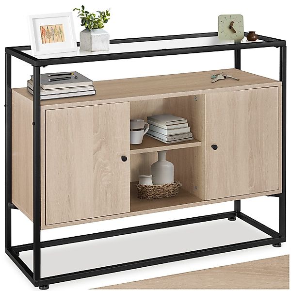 tectake Sideboard Kommode Oldham 100x38x80,5cm, Industrial günstig online kaufen