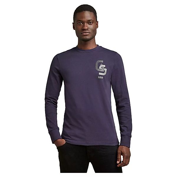 G-star Cheslogo Langarm-t-shirt S Sartho Blue günstig online kaufen