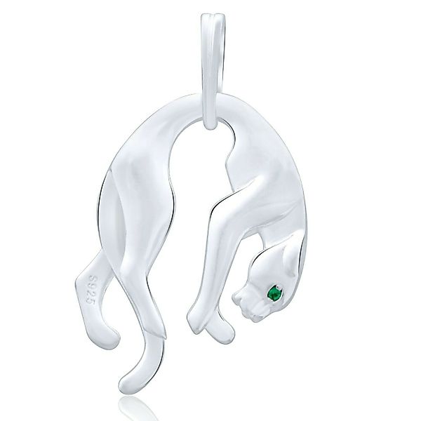 Kettenanhänger Panther Anhänger Zirkonia Stein Grün günstig online kaufen